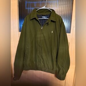 Polo Ralph Lauren Bi-Swing Jacket Windbreaker Black Mens Size XL Dark green